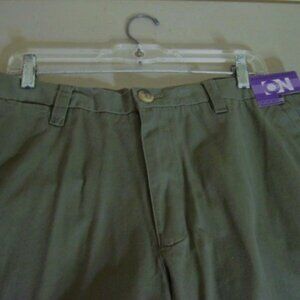 FORTUNE MART~Mens Pants Size~36 X 29~Olive~Relaxed~Loose Fit~Khakis Pants~NEWs